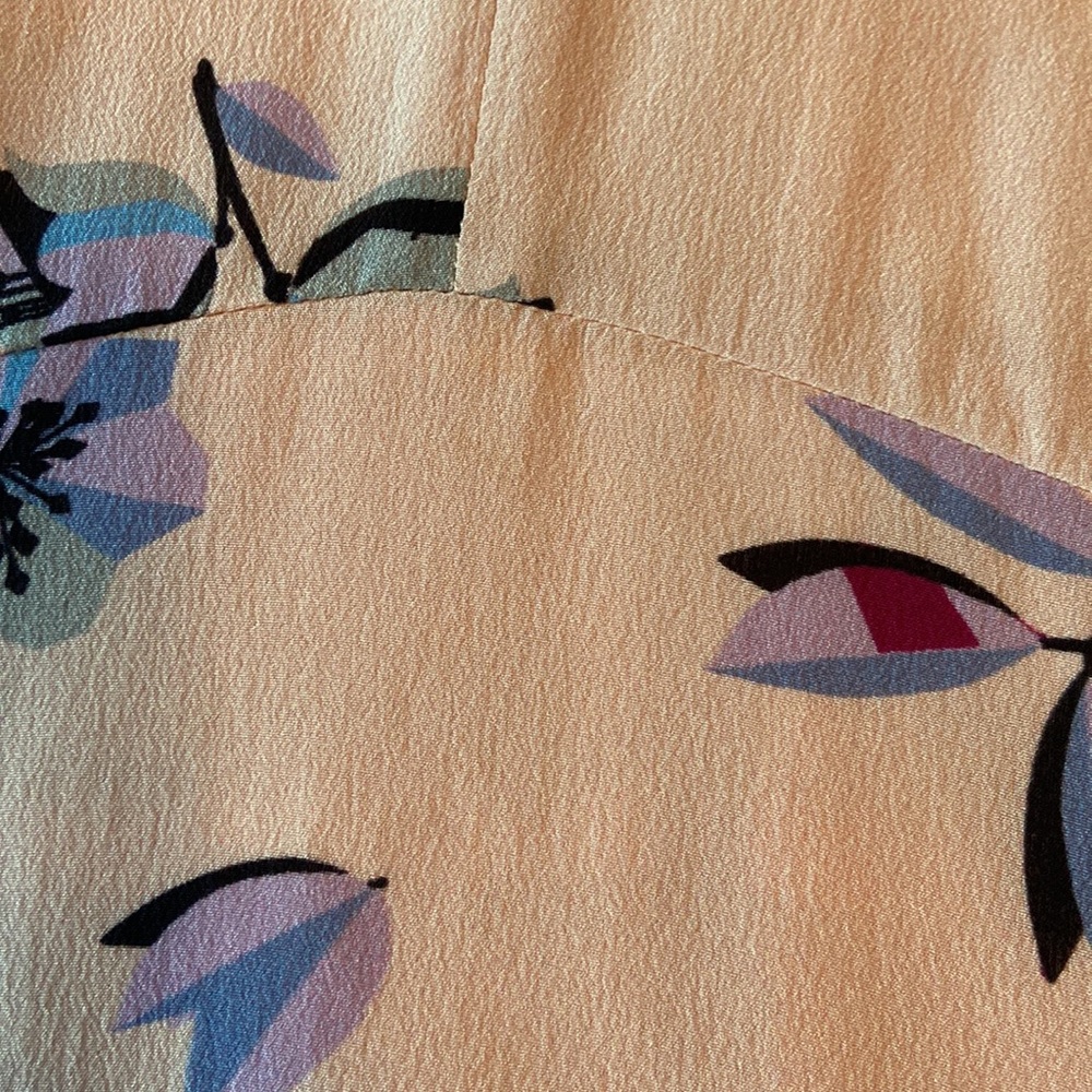 Rebecca Taylor Bellflower floral print silk knee‎ length dress size 2 - Picture 10 of 14
